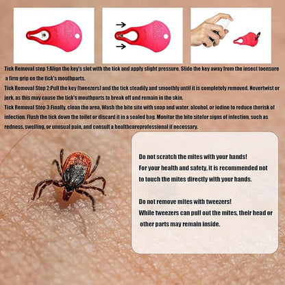 Tick Remover Tool 3 Pack – Portable Tick Key for Pets, Dogs, Animals, and Humans – Quick & Safe Tick Removal Tool – Essential Outdoor Camping Gear for Easy and Reliable Use