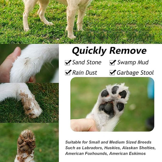 Portable Dog Paw Washer, Automatic echargeable USB Rechargeable Soft Brushes Dog Foot Cleaner, Portable Pet Paw Cleaner Pet Grooming Supplies for Small Medium Dogs Cats