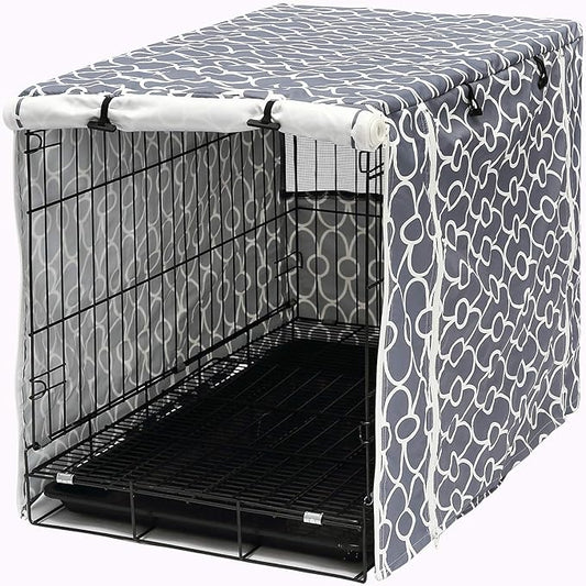 Pethiy Dog Crate Cover Durable Polyester Pet Kennel Cover Universal Fit for Wire Dog Crate - Fits Most 42 inch Dog Crates - Cover only