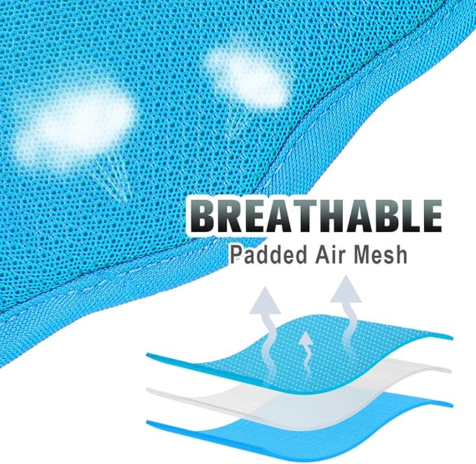 BARKBAY No Pull Dog Harness Large Reflective Dog Harness with Front Clip and Easy Control Handle for Walking Training Running with ID tag Pocket(Blue,XL)