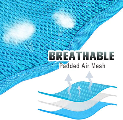 BARKBAY No Pull Dog Harness Large Reflective Dog Harness with Front Clip and Easy Control Handle for Walking Training Running with ID tag Pocket(Blue,L)