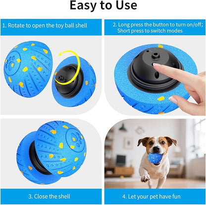 Smart Interactive Dog Toys, Activated Moving, Bouncing, Rotating Ball for Medium/Large Dogs, Motion-Activated Dog Ball to Keep Them Busy, IP54 Waterproof & E-TPU, Fun & Engaging Dog Gift