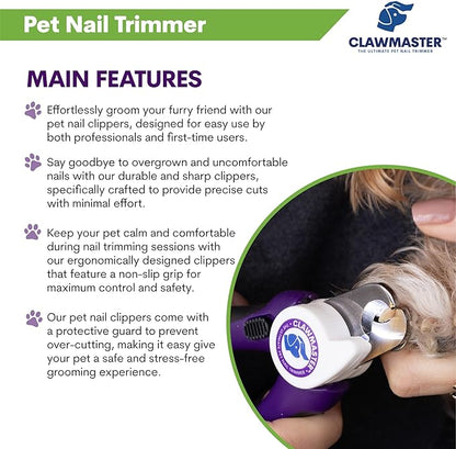LED Pet Nail Clippers – Illuminated Dog & Cat Claw Trimmer with 3.5mm Stainless Steel Blade, Safety Guard & Built-in Light for Safe, Easy Grooming
