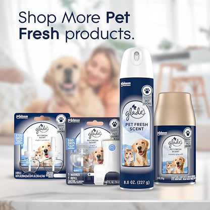 Glade PlugIns Refills Air Freshener, Pet Fresh Scent, Scented and Essential Oils for Home and Bathroom, 0.67 Fl Oz, 5 Count