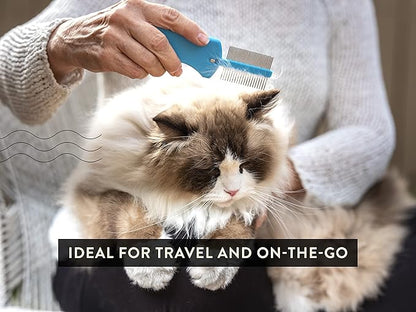 Foldable Grooming Comb for Dogs, Cats, and Horses: Demat and Detangle Comb, Remove Loose Fur or Loose Hair, Smooths Mats and Tangles, Great for On-The-Go Travel