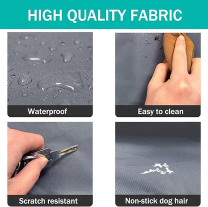 Dog Bed Cover 44Lx32Wx4H Inch.Waterproof Heavy Duty Durable Oxford Dog Bed Replacement Covers with Zipper.Washable Removable Pet Bed Mattress Protector Cover.Grey,Cover Only.