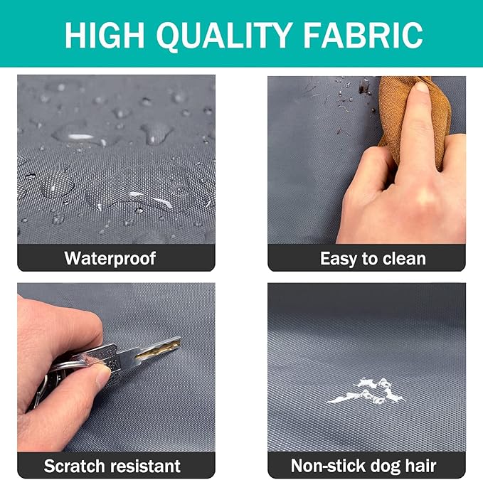 Dog Bed Cover 54Lx44Wx4H Inch.Waterproof Heavy Duty Durable Oxford Dog Bed Replacement Covers with Zipper.Washable Removable Pet Bed Mattress Protector Cover.Grey,Cover Only.