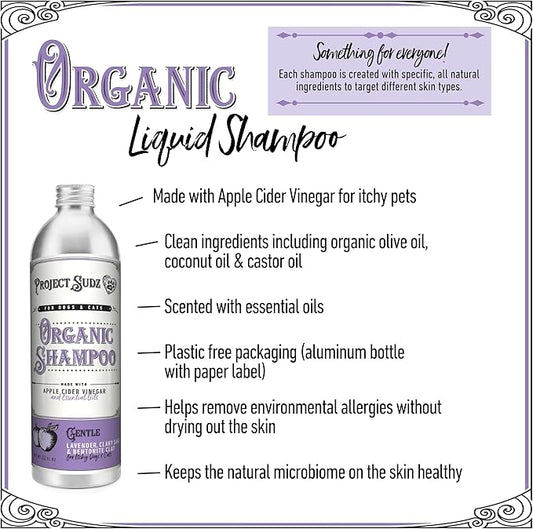 Gentle All Natural Dog Shampoo | Liquid Shampoo for Dogs | Lavender