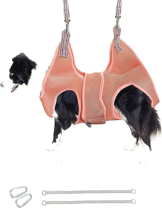 Potens' Pet Dog Grooming Hammock with Security Strap - Medium Dog Grooming Hammock for Nail Trimming