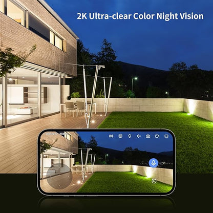 Jennov Outdoor/Indoor Security Cameras 5Ghz/2.4Ghz, 2K HD WiFi/Color Night Vision/Motion Detection /2-Way Audio/IP66 Waterproof Pet Dog Cat Baby Monitor Camera for Home Security