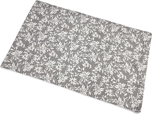 MidWest Homes for Pets Quiet Time Reversible Dog Crate Pan Cover, Fits MidWest Homes for Pets Dog Crate Pans, 48" Gray Floral/Fleece, Pan Cover Only