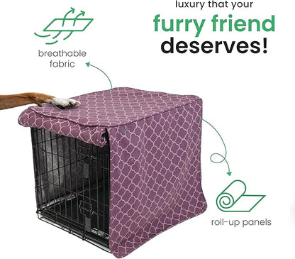 Molly Mutt Royals Dog Crate Cover, 100% Cotton Canvas Cover with 2 Roll-Up Panels, Ideal for Dog or Cat Crate, Durable, Washable, and Free of Harmful Chemicals, 24" x 18" x 21"