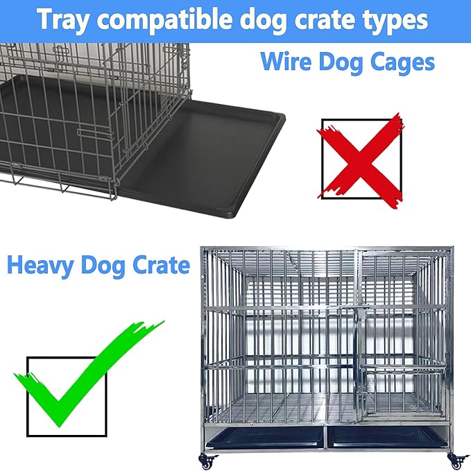Dog Crate Tray 36" - ChewProof Replacement Pan, Easy to Clean, Easy to Assemble,Ideal for Potty Training - Perfect for Pet Crates & Kennels (1PCS+Chew Toys)