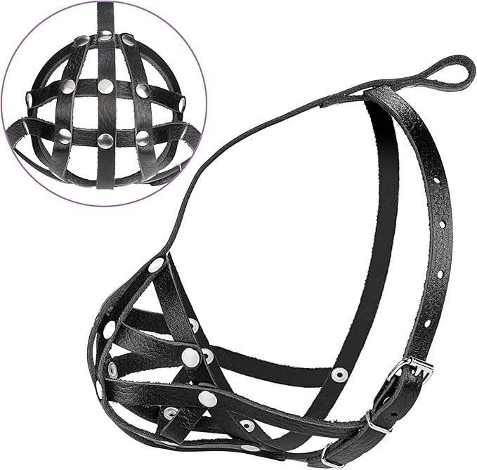 Soft Leather French Bulldog Muzzle – Frenchie Muzzle for Biting and Grooming – Short Snout Dog Muzzle for Small Brachycephalic Breed Dogs: Pug, Shih Tzu, Bulldogs, Boston Terrier (S Size)