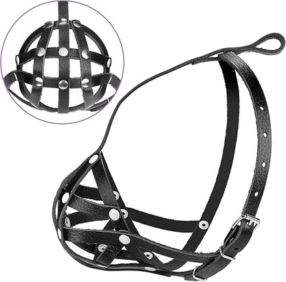 Soft Leather French Bulldog Muzzle – Frenchie Muzzle for Biting and Grooming – Short Snout Dog Muzzle for Small Brachycephalic Breed Dogs: Pug, Shih Tzu, Bulldogs, Boston Terrier (S Size)