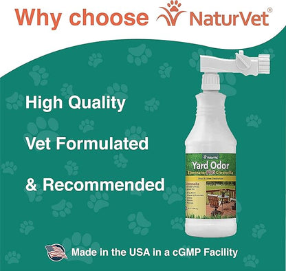 NaturVet GrassSaver 240 Ct & Yard Odor Eliminator Plus Citronella 32oz Spray Bundle | Keep Grass Green, Rid Your Lawn of Yellow Patches Caused by Dog Urine | Eliminate Stool & Urine Odors from Lawn