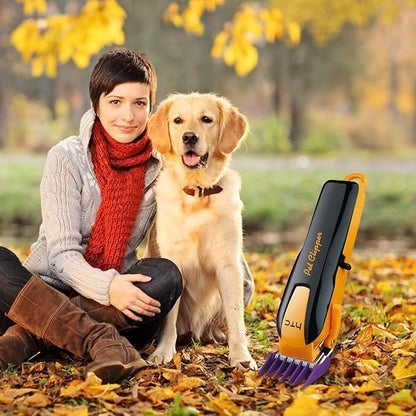 Dog Clippers for Grooming Carbon Steel Blades Dog Grooming Kit Motor High-Power 7000rpm Professional Clippers for Thick Heavy Rechargeable Cordless Shaver Shears