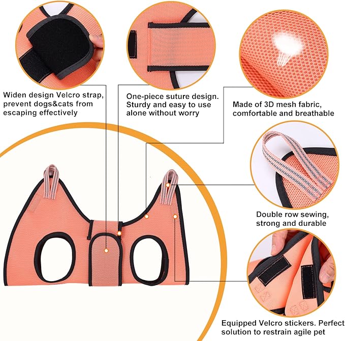 Dog Grooming Hammock,XXS Pet Grooming Harness for Extra Small Dogs,Dog Hanging Harness for Nail Trimming,Dog Nail Hammock,Dog Grooming Sling Holder with Wide Strap on Pet Restraint Bag