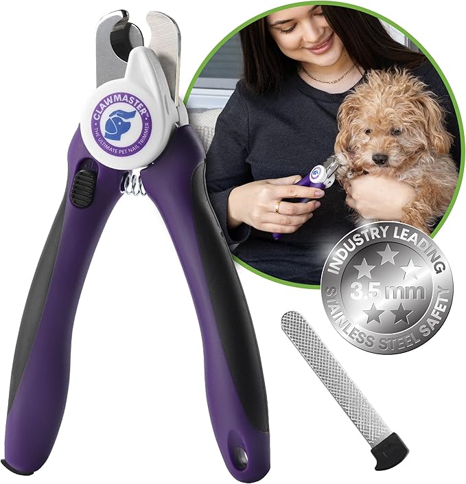 LED Pet Nail Clippers – Illuminated Dog & Cat Claw Trimmer with 3.5mm Stainless Steel Blade, Safety Guard & Built-in Light for Safe, Easy Grooming