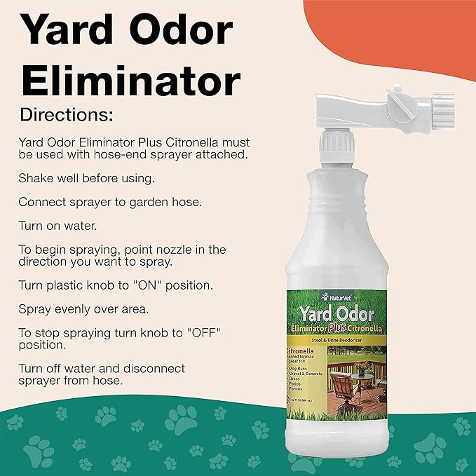 NaturVet GrassSaver 240 Ct & Yard Odor Eliminator Plus Citronella 32oz Spray Bundle | Keep Grass Green, Rid Your Lawn of Yellow Patches Caused by Dog Urine | Eliminate Stool & Urine Odors from Lawn