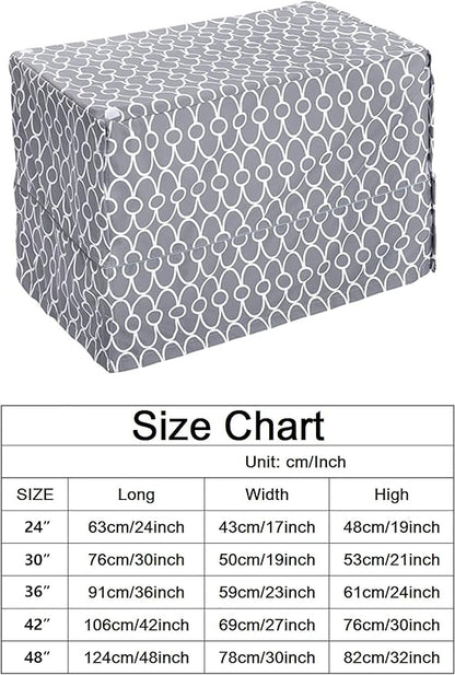 Pethiy Dog Crate Cover for Wire Crates, Fits Most 24" inch Dog Crates. Easy to Put On, Take Off, and Adjust - Cover only -Gray-24 Inch