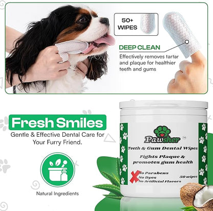 Dog Essentials Refreshing Bundle | Dog Wipes for Cleaning & Deodorizing | Paw & Nose Balm | Teeth Cleaning Wipes | Dog Spray & Deodorizer Perfume | Refreshing & Calming Lavender Scent