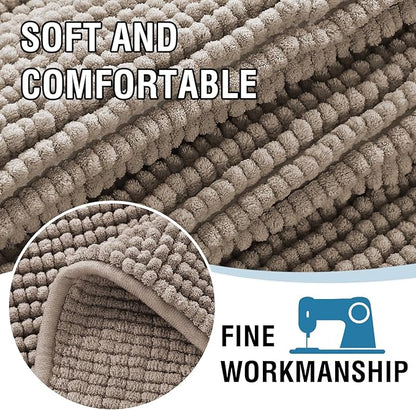 H.VERSAILTEX Plush Chenille Dog Bed Cover Thick Soft Sofa Cover for 3 Cushion Couch Anti Slip Couch Cover Furniture Protector for Dog, Pet, Cat (35" x 82", Taupe)