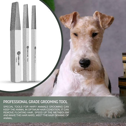 FLAMIA & JABZ Stripping Metal Stones & Nail File for Dogs, Cats & Pets (3 Piece Pack)