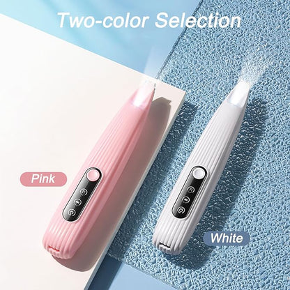 Rechargeable Pet Paw Trimmer with LED Light for Small Dogs - Precision Grooming Tool for Feet, Ears, and Face Hair （White）