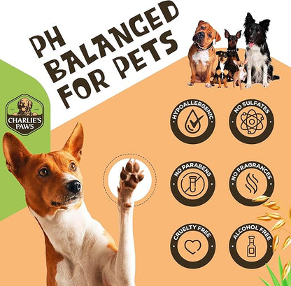 Paw Cleaner No-Rinse Foaming Cleanser Waterless Foam Dogs Cats with Cleaning Silicone Pet Grooming Brush Sulfate-Free pH Balanced Shampoo 6.8 Fl Oz (2 Pack)