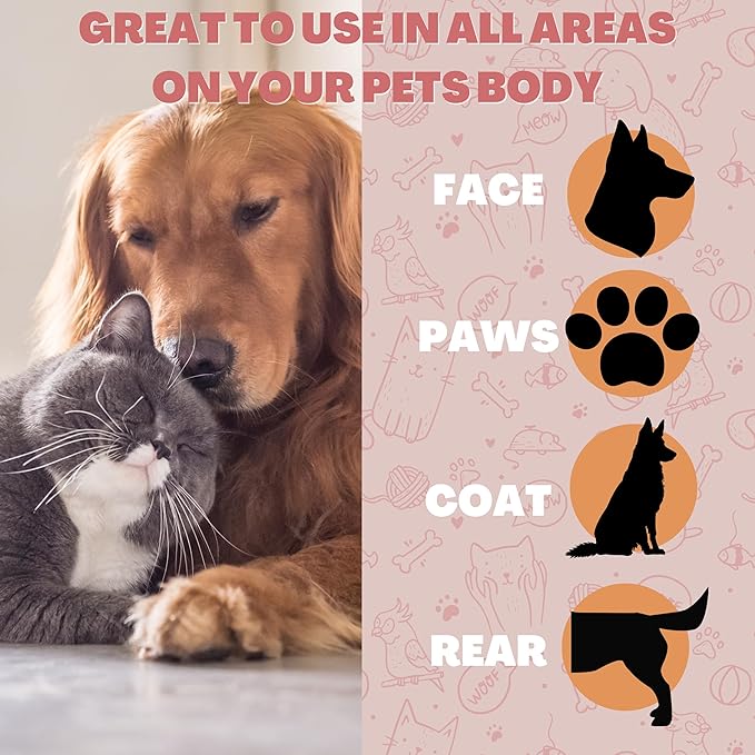 FurryFriends Pet Wipes | Citrus Scented | Hypo-allergenic | Alcohol Free| Deodorizing | Removes Loose Hair & Dirt | Incredibly Clean | 8 Pack