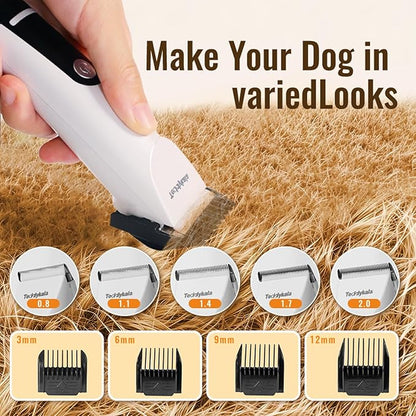 Dog Clippers 33 Tooth Blade, Low Noise and 2200mAh Rechargeable Dog Hair Clipper,Adopting Sheep Shears Standards Professional Pet Hair Clipper for Dogs Cats Animals(Black)