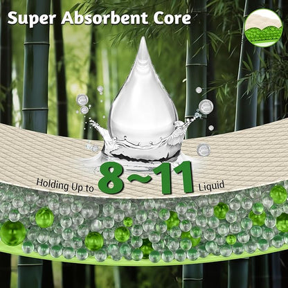 MIZOK Dog Pee Pads 36x36in Dog Pads XXL with Bamboo Odor Eliminating 11 Cups Super Absorbent 6-Layer Leak-Proof Puppy Pads with Adhesive Stickers, Disposable (30 Counts)
