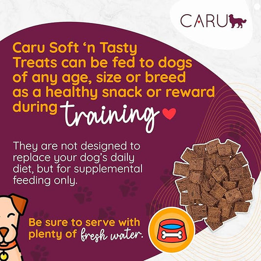 CARU - Soft 'n Tasty Baked Bites - Wild Boar Bites Dog Treats - Flavorful Training Treats - 3.75 oz.