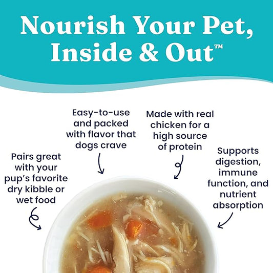 Solid Gold Dog Food Topper - 12 Pack Protein Shreds Wet Dog Food Topper w/Chicken & Carrots - High Protein Meal Toppers for Dogs to Support Muscle Growth and Overall Immunity