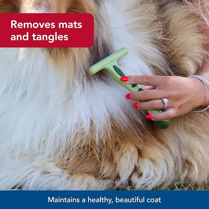 Coastal Pet Safari Double Row Undercoat Rake - Gentle Dematting and Deshedding Grooming Comb for Dogs