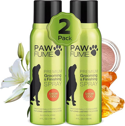 PAWFUME Dog Perfume Spray Long Lasting Scent for Grooming, Show Dog, 2-Pack – Keep Your Pup Fresh All Day – Hypoallergenic, Alcohol-Free, Detangling & Moisturizing – Salon-Quality Dog Cologne Spray