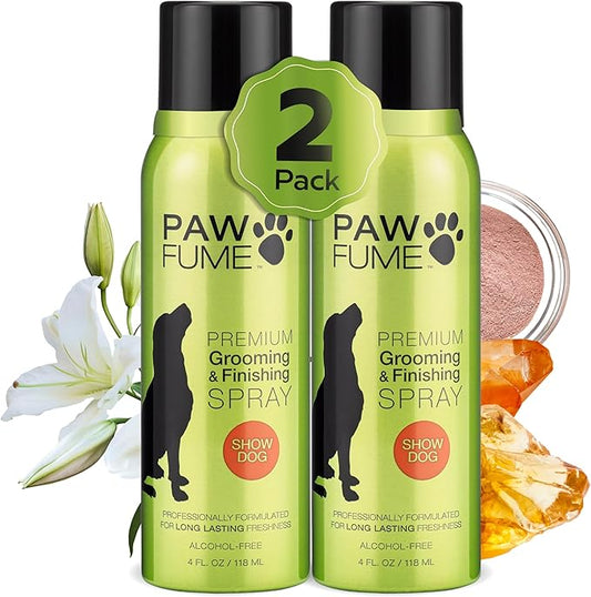 PAWFUME Dog Perfume Spray Long Lasting Scent for Grooming, Show Dog, 2-Pack – Keep Your Pup Fresh All Day – Hypoallergenic, Alcohol-Free, Detangling & Moisturizing – Salon-Quality Dog Cologne Spray