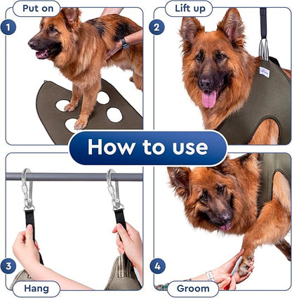 Dog Hammock for Grooming – Hanging Harness for Nail Trimming, Clipping, Pet Grooming Hammock Sling – Dog Holder, Hanger, Restraint Bag – Safe and Easy Pet Care at Home