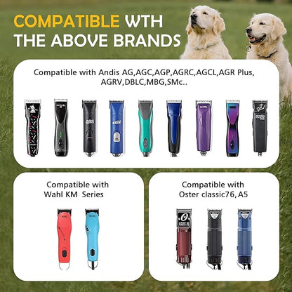 Detachable Steel Pet Grooming Clipper Blades, Size-4F, Compatible with Andis/wahl/Oster Dog Clippers Cut Length 3/8", Made of Ceramic and Stainless Steel Blade