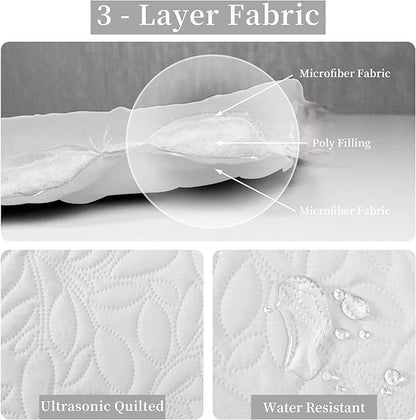 Easy-Going Waterproof Dog Bed Cover Reversible Leak Proof Pet Blanket Replacement Mat for Furniture Washable Couch Cover Sofa Cover for Dogs Cat(40x50 Inch, White/White)
