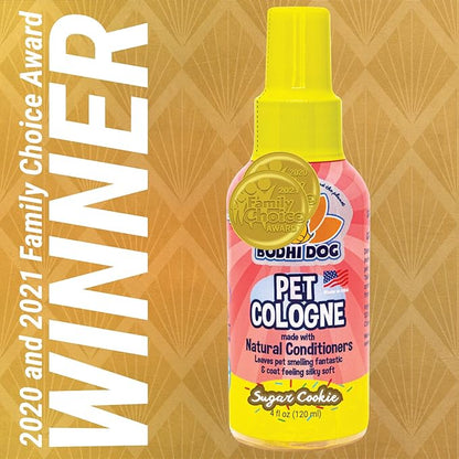 Bodhi Dog Natural Dog Cologne (Sugar Cookie) - Premium Scented Deodorizing Pet Perfume with Conditioner for Dogs & Cats - Keeps Pets Fresh & Clean - Gentle and Safe Formula, Made in USA (4 Fl Oz)