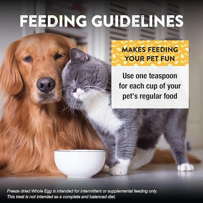 Northwest Naturals Freeze-Dried Whole Chicken Egg Functional Topper - for Dogs & Cats - Healthy, 1 Ingredient, Human Grade Pet Food, All Natural - 4 Oz (Pack of 2)