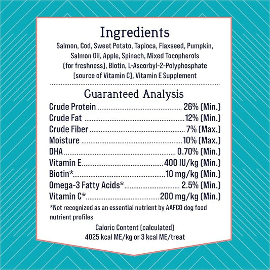 Stewart Freeze Dried Dog Treats, Shine Salmon & Sweet Potato, Made with Omega 3 & Salmon Oil, Grain Free, 8 Ounce Resealable Pouch, Made in USA