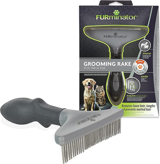 FURminator Grooming Rake for Cats and Dogs