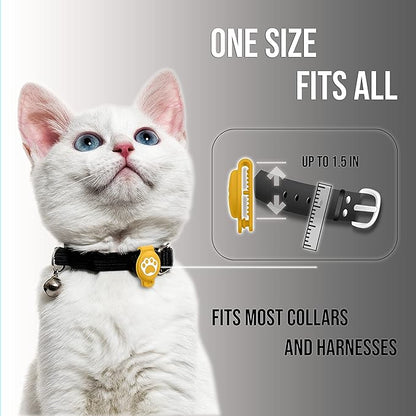 Case for Apple AirTag Pet Tracker Pet Anti-Lost Finder Dog Cat Collar Accessories Backpacks Cameras Purses Bicycles Suitcases Travel Accessories (Orange), 2.24x1.46x0.6 inch