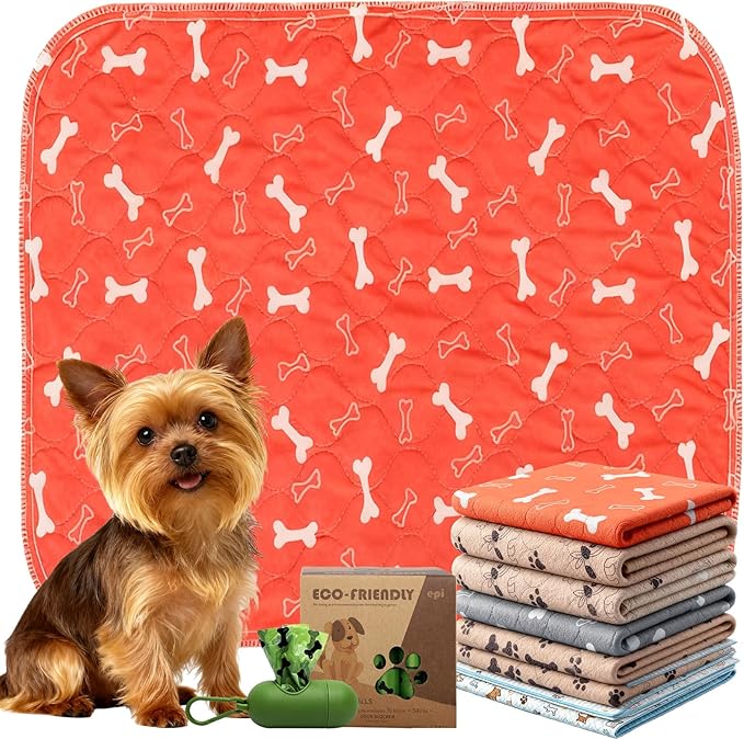 Puppypad.com Pee Pad, Washable Puppypad with Pheromones, Reusable Puppypad Brand Puppy Pad Mats- The Last Pee Pad You'll Get, Leak-Proof Pet Training Rug for Dogs Indoor Use (A, S(16×24in))