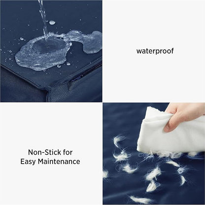 Lesure Water-Resistant Dog Bed Cover - XL Dog Bed Removable Cover, Replacement Washable, Dog Bed Covers for Pet Mat Bed, 44x32x3 Inches
