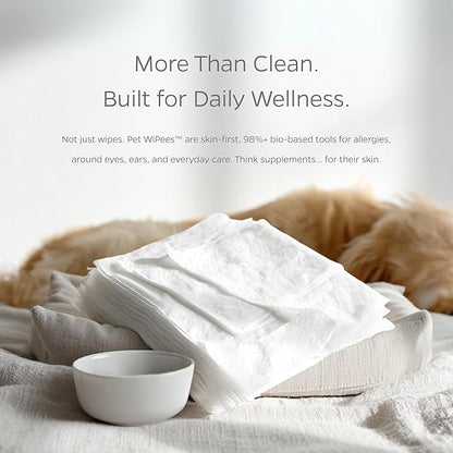 Eye Pet WiPees™ – 100 Gentle, All Natural Lick-Safe Eye Wipes for Dogs & Cats That Help Remove Tear Stains, Crust, Eye Boogers, & Irritants for Clean, Cuddly Comfortable Eyes