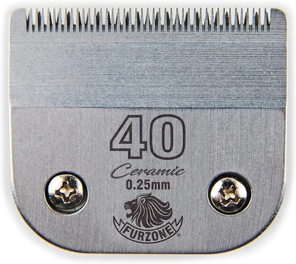 Detachable Ceramic Blade - Size 40 Blade 1/100", Made of High-Tech Ceramic Materials, Compatible with Most Andis, Oster, Wahl A5 Clippers